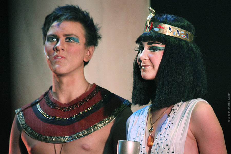 Oliver Daugaard as Radames and Emma Jiborn as prinsess Amneris. Aida the Musical